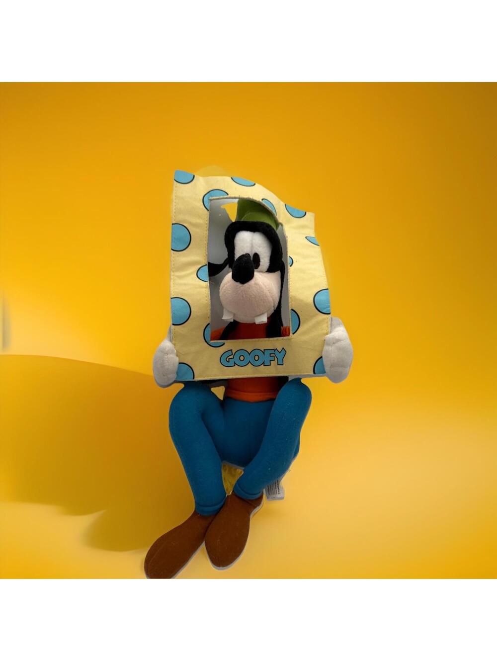 Disney Sega Plush Goofy Stuffed Toy Picture Frame Prize Rare Vintage
